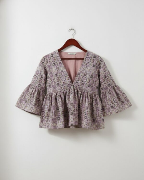 Casual Printed Peplum Top