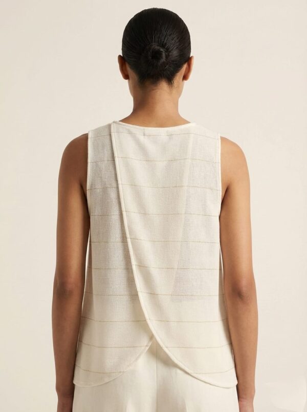 Casual Striped White Top