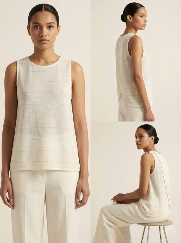 Casual Striped White Top