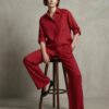 Marlot Red Linen Oversized Co-ordset