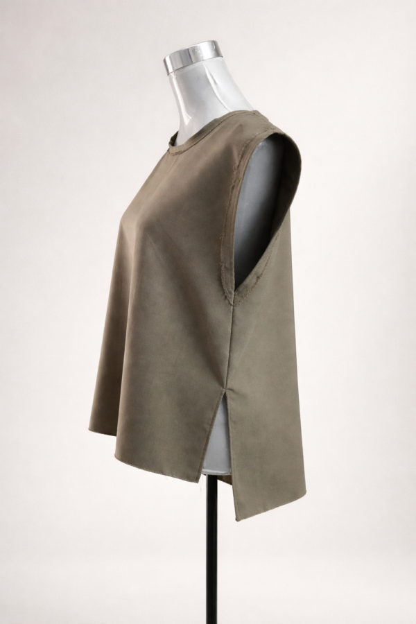 Sleeveless High Low Oversized Top