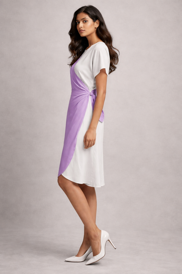 2026/04/1000321808.png Dual-Tone Wrap Dress
