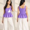Applique Peplum top