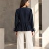 Black Peplum Top
