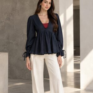 Black Peplum Top