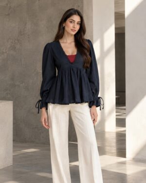 Black Peplum Top